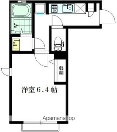 ＲＨＩＩＩ[1K/23.74m2]の間取図