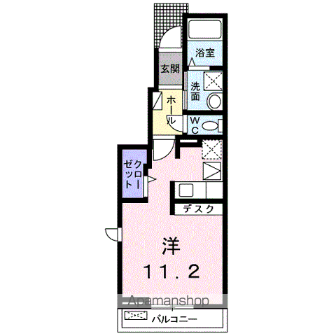 和歌山市松江中のアパートの間取り