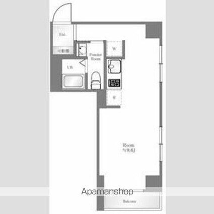 ハイホーム市ヶ谷[1R/27.26m2]の間取図