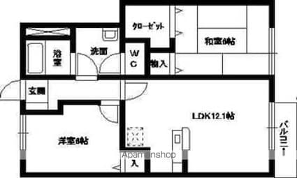 ロマネコンティⅢ[2LDK/56.8m2]の間取図