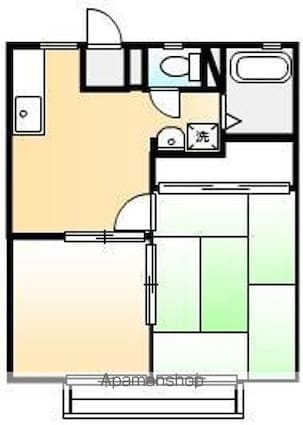 ドエルみよし[2DK/35.91m2]の間取図