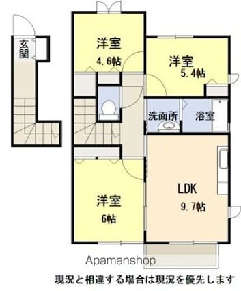 熊本県八代市古閑中町[3LDK/65.13m2]の間取図