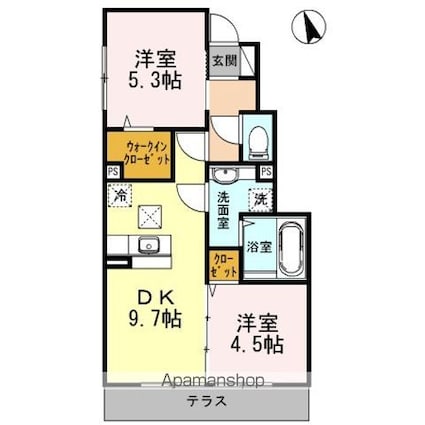 プリマヴェーラ[2DK/47.81m2]の間取図