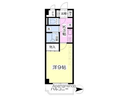 フォレスト中央[1K/30.26m2]の間取図