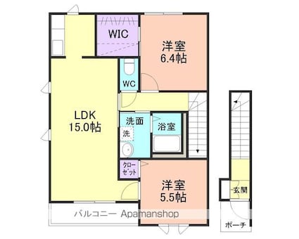 和歌山県和歌山市紀三井寺[2LDK/68.93m2]の間取図