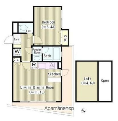 ヨークレジデンス[1LDK/48.92m2]の間取図