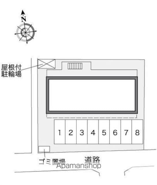 レオパレス屋形[1K/23.18m2]の配置図