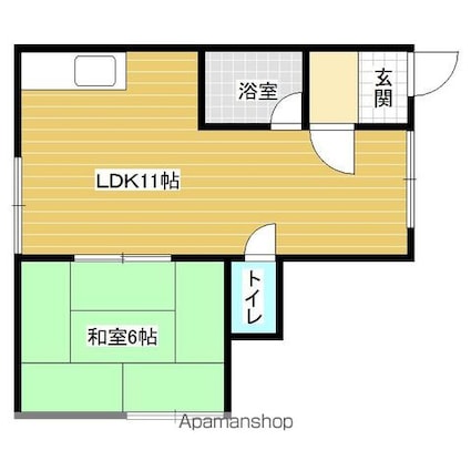 レジデンス華[1LDK/31.46m2]の間取図