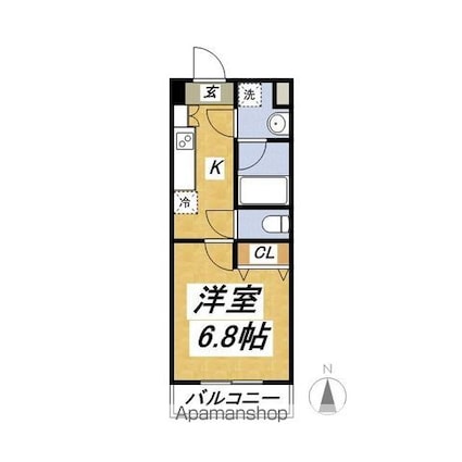 東京都練馬区早宮１丁目[1K/23.49m2]の間取図