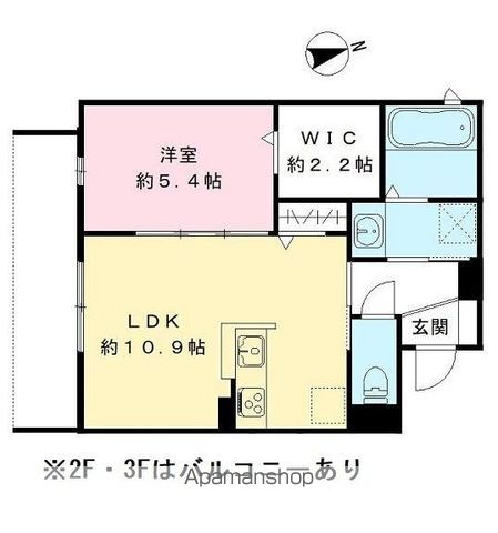 CASA FIORIRE 三社の間取り写真