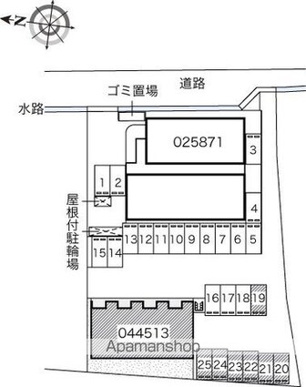 レオネクストグリーンパル野市Ⅲ[1K/37.26m2]の配置図