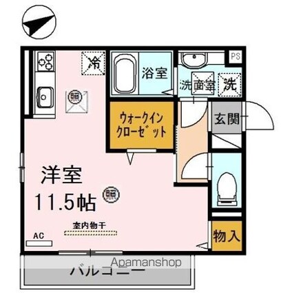 和歌山県和歌山市出島[1R/32.8m2]の間取図