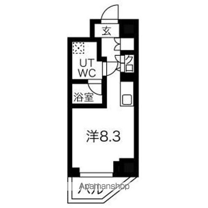 スパシエ　オーブ　横浜[1R/21.61m2]の間取図