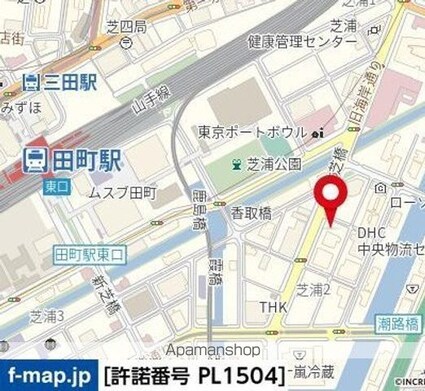 東京都港区芝浦２丁目[1K/20.6m2]の配置図