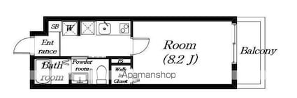 コージーコート膳所[1K/26.1m2]の間取図