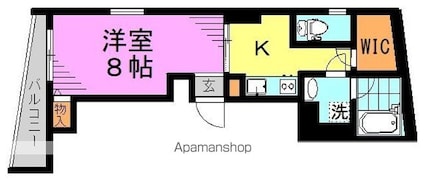 ＧｒａｎＤｕｏ　Ｋｏｕｅｎｊｉ　Ｖ[1K/30.99m2]の間取図