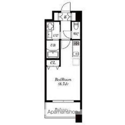 ラ・ヴィ・アン・ローズ[1R/23.17m2]の間取図