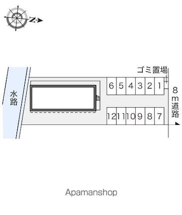 レオパレスＮＡ・ＴＳＵ・Ｉ[1K/23.18m2]の配置図