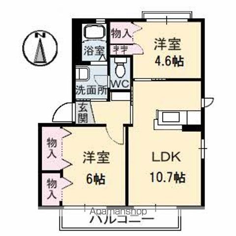 シャーメゾン藍住 D棟の間取り写真