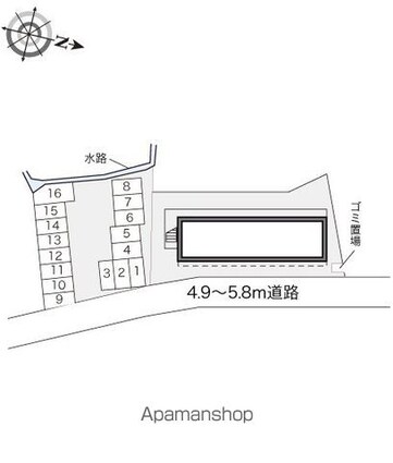 レオパレススカイタウン[1K/23.18m2]の配置図