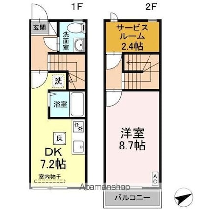 シンフォニー　ＩＩＩ[1DK/43.33m2]の間取図