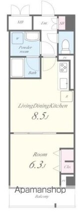 ＪＰＴ　ＲＥＳＩＤＥＮＳＥ[1LDK/36.46m2]の間取図