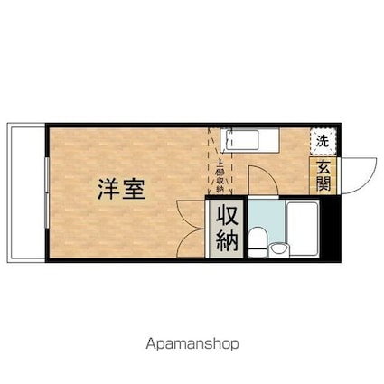 メゾンドール[1R/17.41m2]の間取図