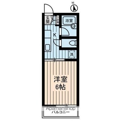 ヴィラ・はなつばき[1K/19.8m2]の配置図