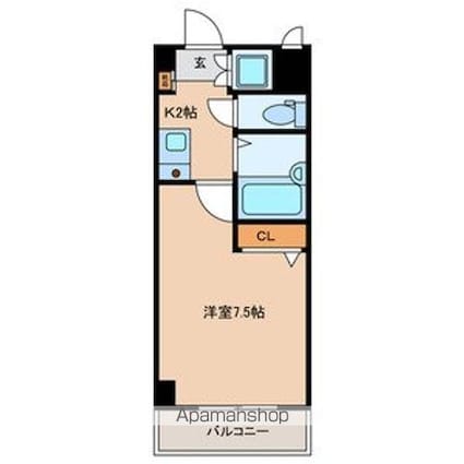 東京都墨田区京島３丁目[1K/22.5m2]の間取図