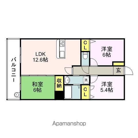 クレアールガーデンズ室見の間取り写真