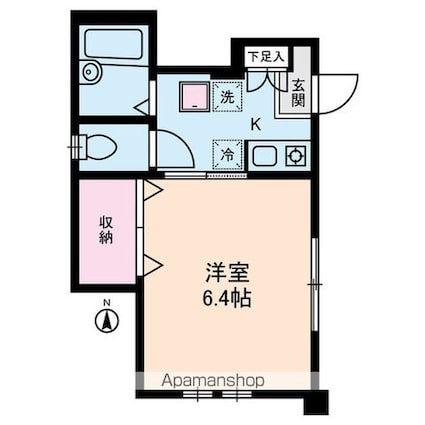 コーポ望月[1K/22.66m2]の間取図