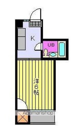 メゾン北斗[1K/19.44m2]の間取図