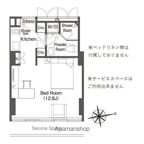 【ウエリスアーバン品川タワーの間取り】