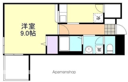 コンチネンタル・インＡ[1K/30.6m2]の間取図