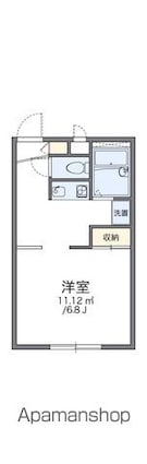 レオパレスミレニアム[1K/23.18m2]の間取図