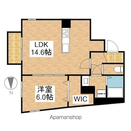 Ｄ－アパートメント泉[1LDK/50.08m2]の間取図