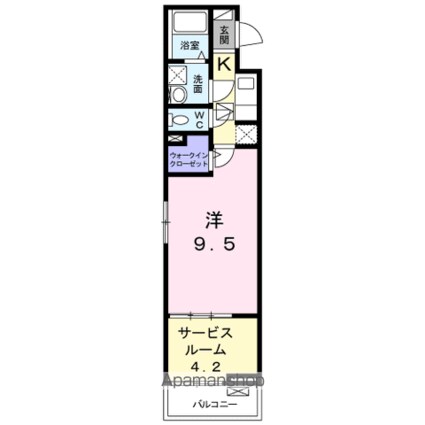 リファイメント[1K/37.42m2]の間取図