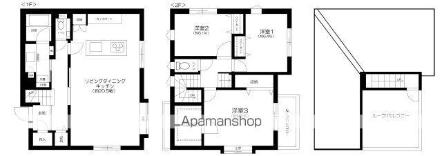 東京都世田谷区成城４丁目[3LDK/106.8m2]の間取図