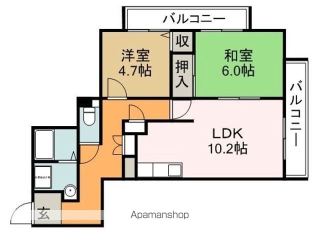 セントルピナス渋谷の間取り写真