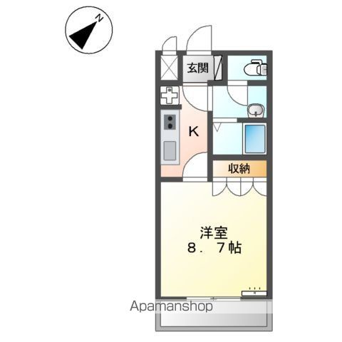 和歌山市島のアパートの間取り