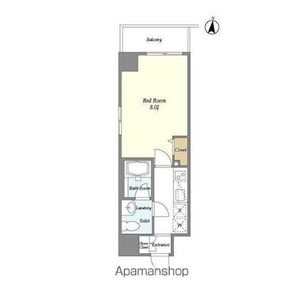 ＴーＴＥＲＲＡＣＥ森下[1K/25.65m2]の間取図