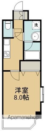 ボヌール・旭[1K/26.77m2]の間取図