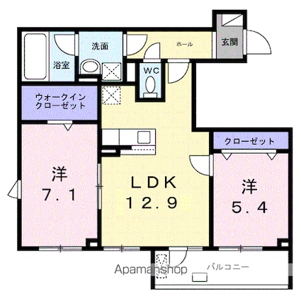 メイガーデン[2LDK/60.61m2]の間取図