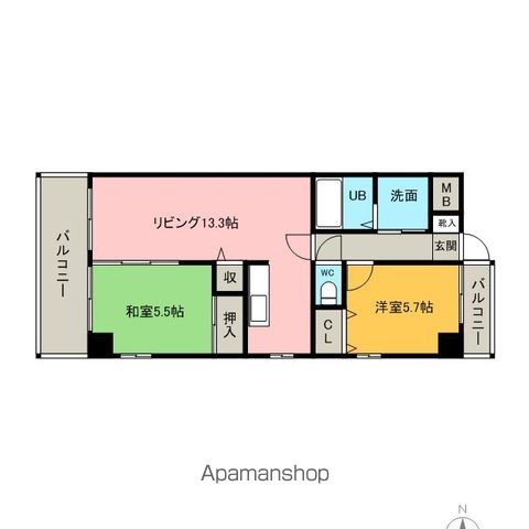 【メープル博多倶楽部の間取り】