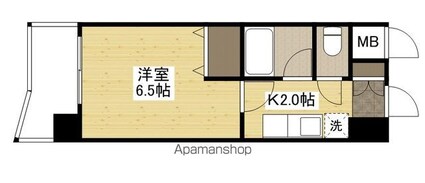 プライム出島[1K/20m2]の間取図