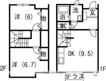 フルハウス文京[2DK/60.03m2]の間取図