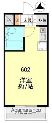 ライオンズマンション西新宿第７[1R/16.71m2]の間取図