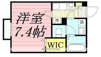 東京都立川市曙町３丁目[1K/23.4m2]の間取図