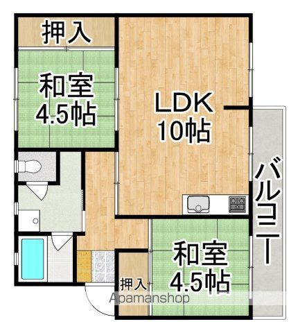 西大寺住宅2号棟の間取り写真