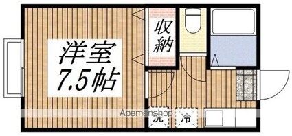 東京都立川市曙町３丁目[1K/23.1m2]の間取図